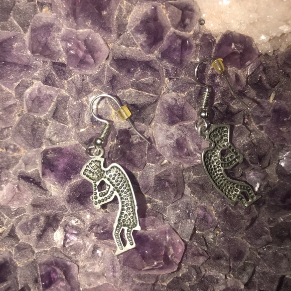 Sterling Silver Kokopelli Earrings - Picture 3 of 3